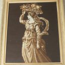 54f. Gobelin - Dama s sadjem, 52 x 62,5 cm   IC = 20 eur