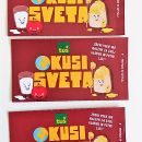 57. Okusi sveta, Tuš, 7 knjižic z nalepko   IC = 1 eur