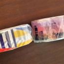 61.  Dva barvna lepilna trakova  z zanimivim vzorcem   IC = 1 eur