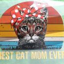 73c. Nalepka za tekstil - Best cat mum ever, prozorna podlaga  IC = 4 eur