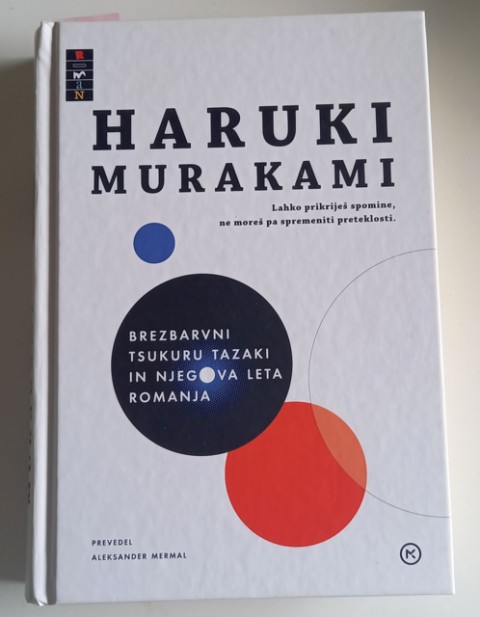 86. Brezbarvni Tsukuru in njegova leta romanja, Haruki Murakami  IC = 6 eur