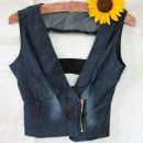 28e. Jeans brezrokavnik, bombaž z elastanom, S  IC = 2 eur