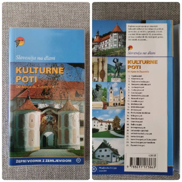 43. Žepni vodnik z zemljevidom, 25 kulturnih poti po Sloveniji  IC = 4 eur