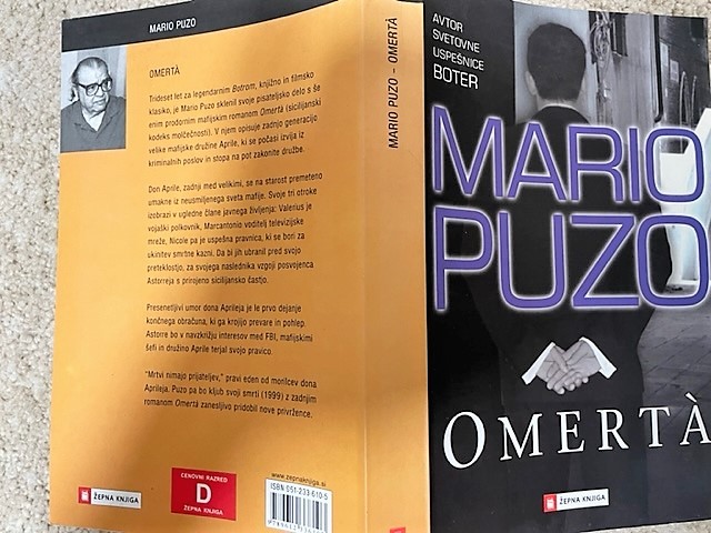 65g. OMERTA, Mario Puzo   IC = 4 eur