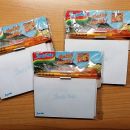 85a.S set reklamnih samolepilnih listkov s kuliji na magnetni ploščici  IC = 1 eur