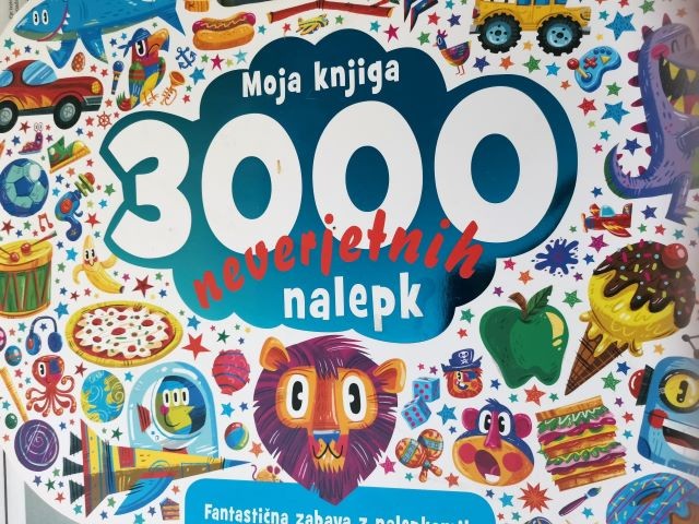 97. Knjiga 3000 nalepk, s pobarvankami za otroke   IC = 3 eur