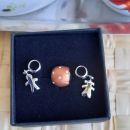 85d. Obeski  - fantek, punčka in perla s kristalčki Swarovski  IC = 4 eur