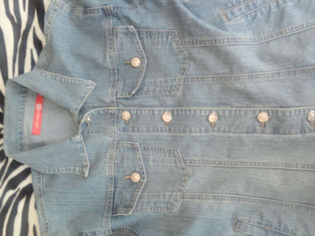 Svetla jeans zenska jakna XL - foto