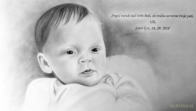 Portret dojenčka - darilo za krst