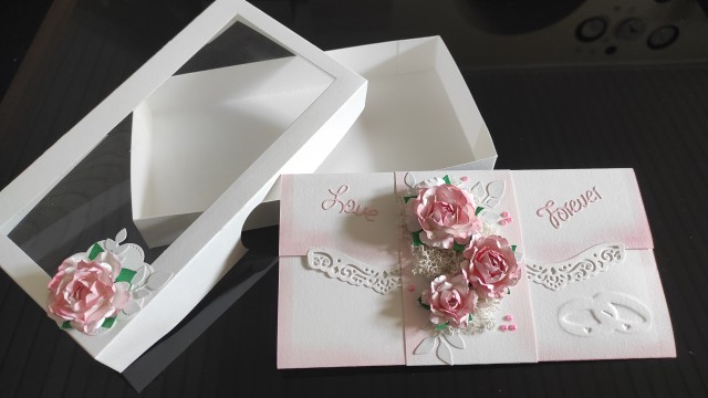 Poročna voščilnica- kuverta ( v škatlici) - foto