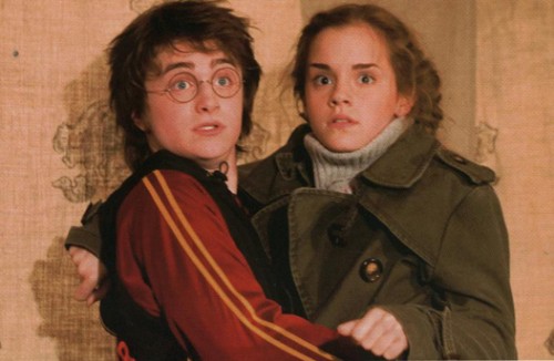 Harry in Hermiona v objemu