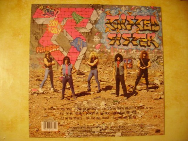 Twisted Sister - Come Out and Play LP (1986, Atlantic) - back