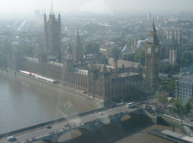 Westminster palača od zgoraj