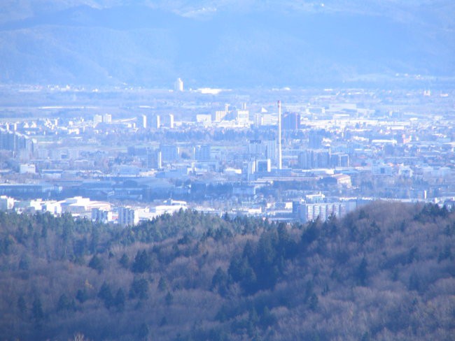 pogled na Ljubljano