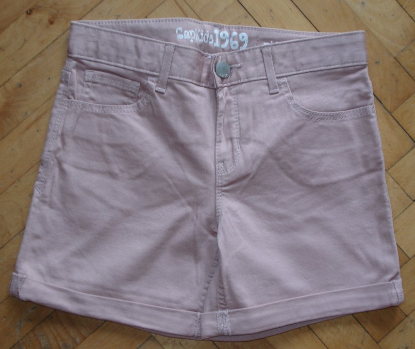 152-gap nove kratke hlače-nenošene, nastavljiv pas, roza jeans cena: 9 eur