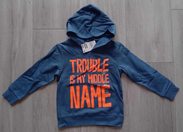 110-116-hm nov pulover trouble-z etiketo cena: 9 eur