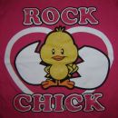 128-MAJČKA ROCK CHICK-aplikacija-svetleč piščanček