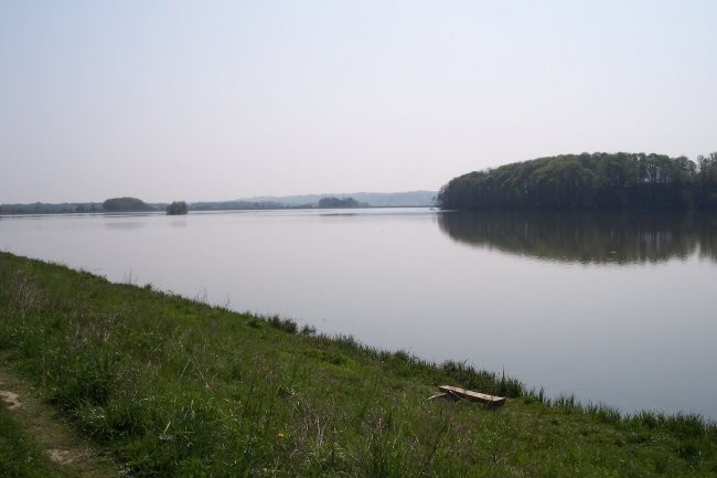 Pogled na V del Gajševskega jezera