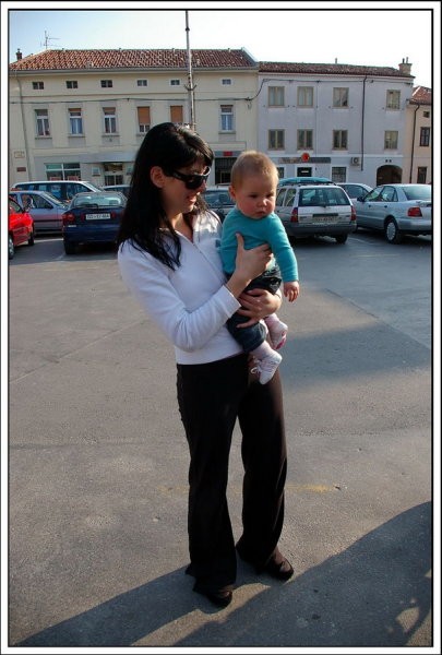 Z mamimo prijateljico Janjo v Ajdovščini
