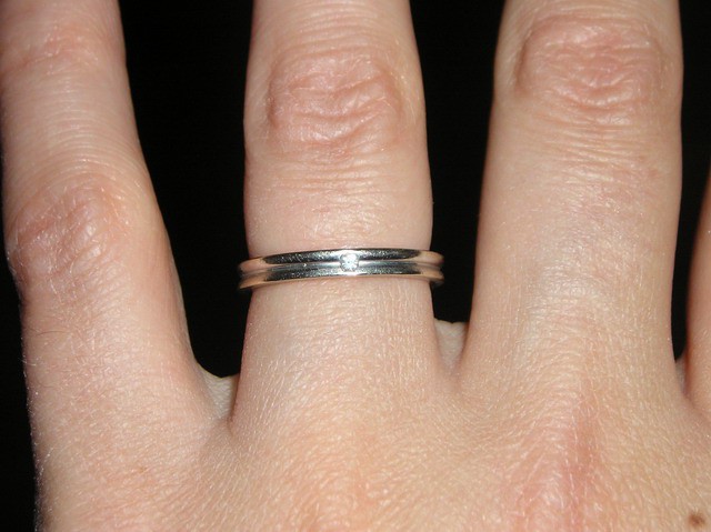 Moj poročni prstan (belo zlato+lučka)