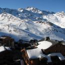 Pogled iz apartmajov na Cime Caron in val Thorens