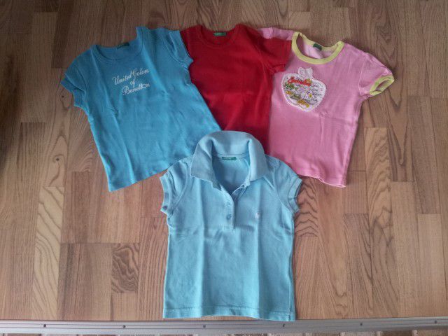 4 x Benetton (tri majice le oprane)- xxs ali 3-4 leta (lahko tudi dlje)