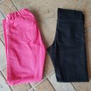 HM črne in roza hlače 128-134