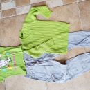 HM capri hlače, pulover in majica 140 ali 9-10 let