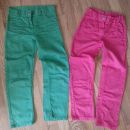 zelene in roza prehodne hlače vel. 116, dolžina v razkor. 48