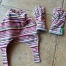 dekliški kompleti kap in rokavic 4-7 let (Benetton in HM)