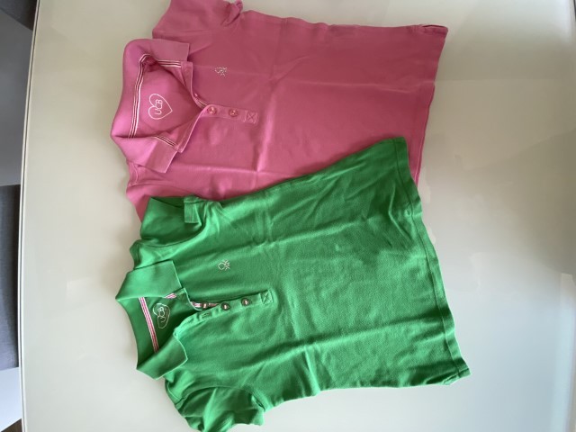2 x polo Benetton majica, vel. M ali 7-8 let