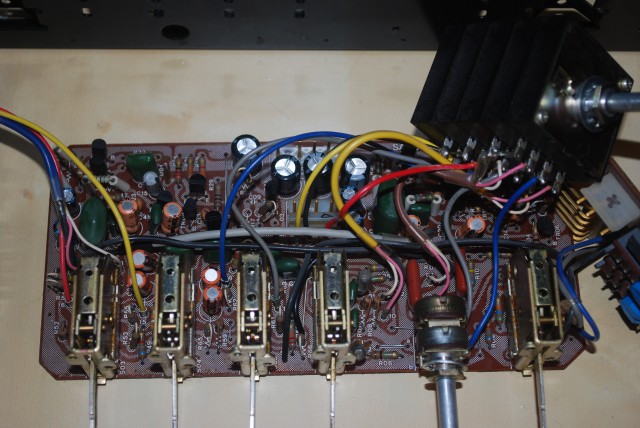 Tone control circuit board before refreshment (previous owner allready replaced few elemen