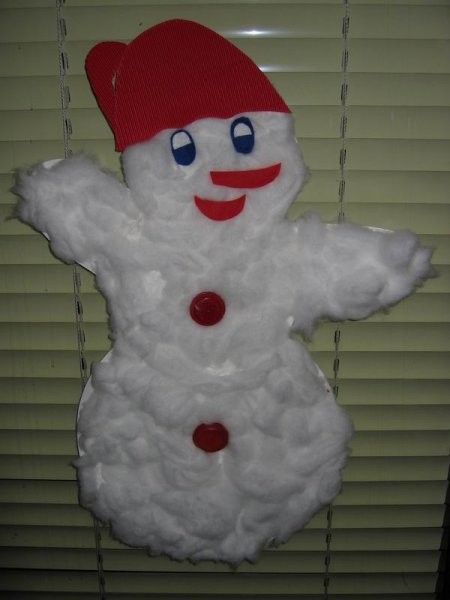 Tega srčkanega snežaka sta mi pa otroka pomagala narediti.
