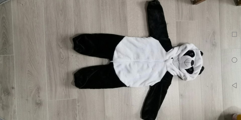 Pustni kostum panda vel. 80 - foto povečava