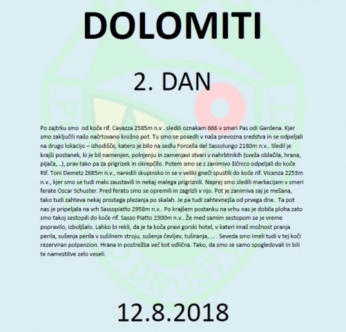 DOLOMITI 2018 (11.-13.8.2018) - foto